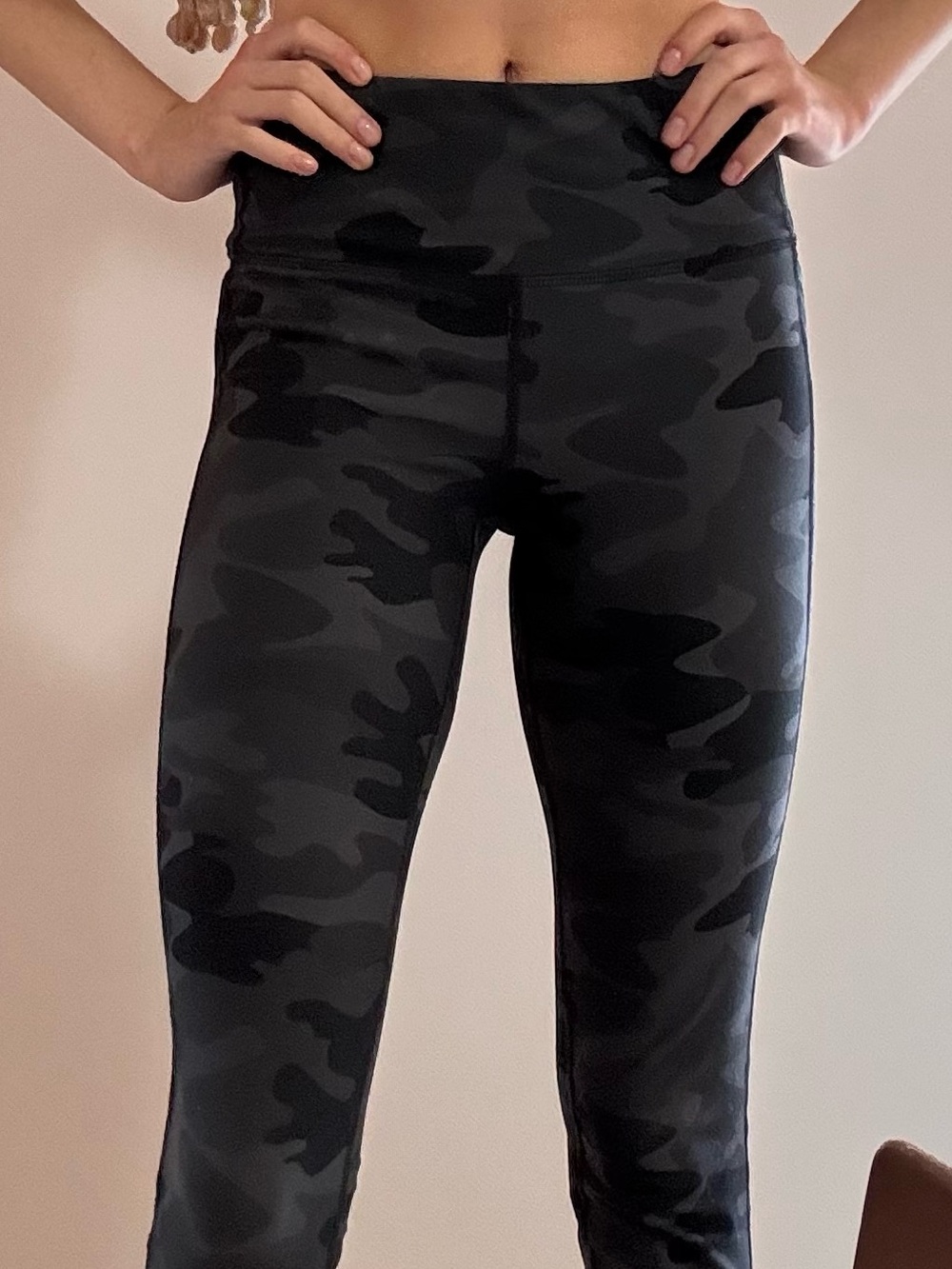 Black Camouflage Active Leggings